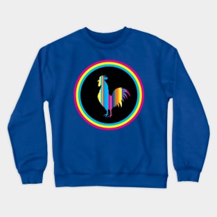 Rainbow Rooster Crewneck Sweatshirt